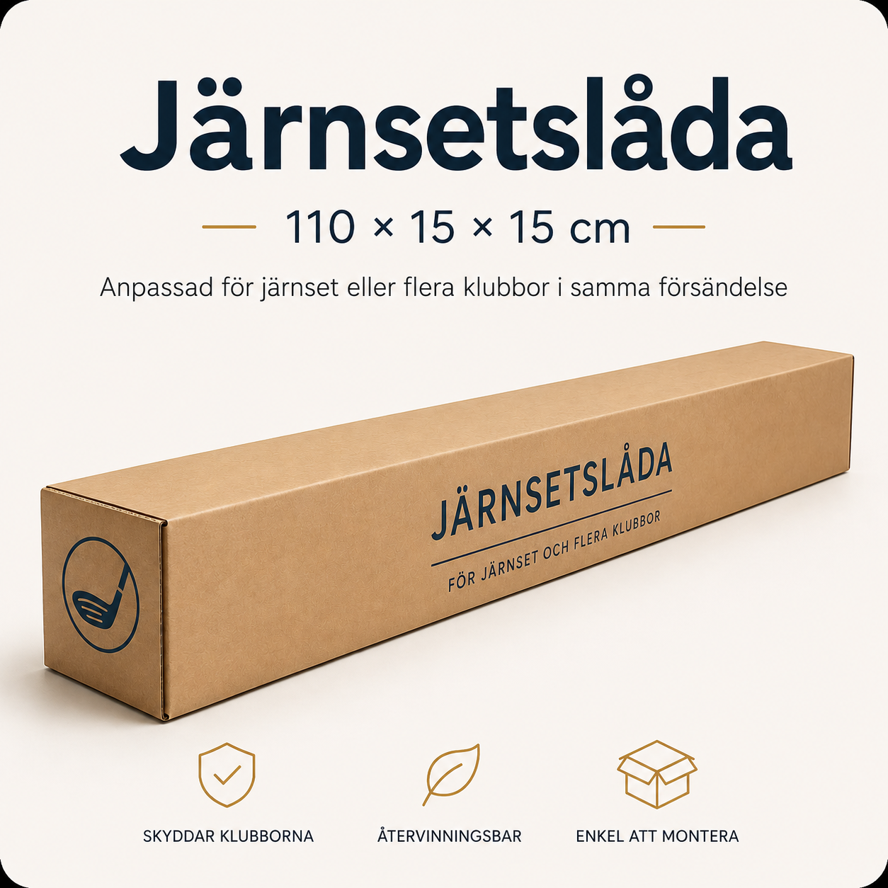 Järnsetslåda – 110 × 15 × 15 cm