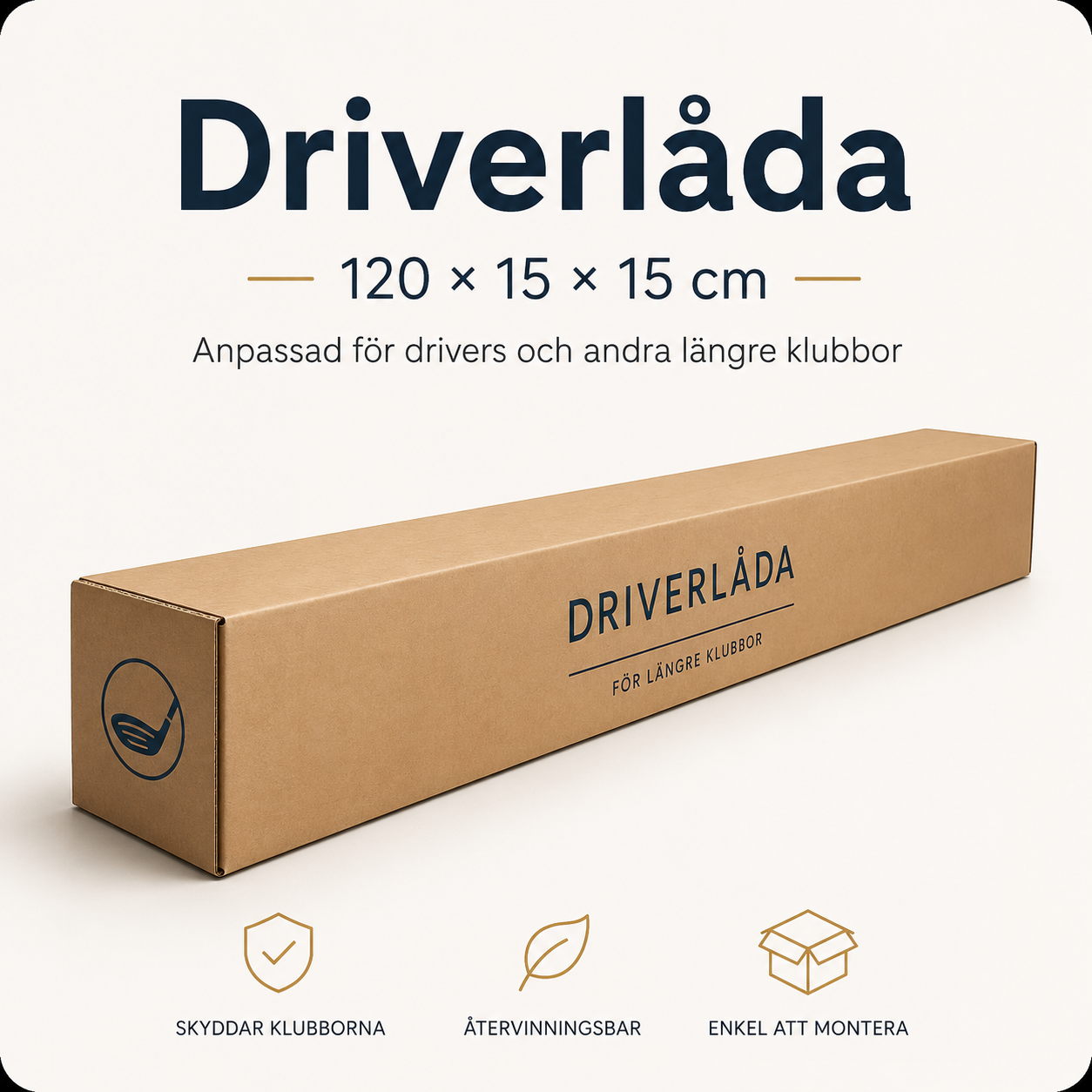 Driverlåda – 120 × 15 × 15 cm